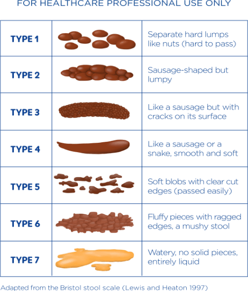 Bristol stool chart diagram