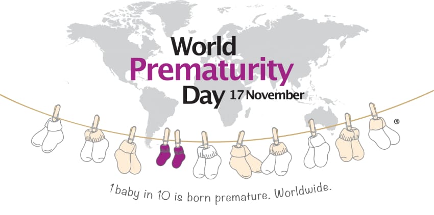 World Prematurity Day socks symbol