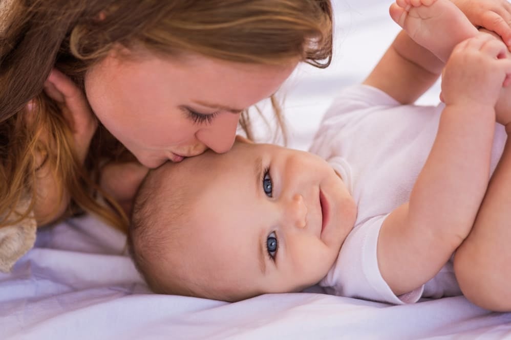 Baby on changing table